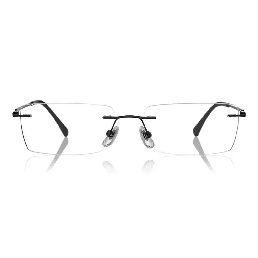 OWNDAYS | AIR MATTE BLACK Rimless Rectangle right side